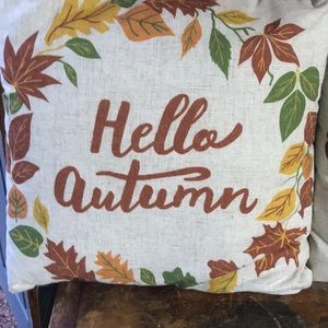 Two (2) Autumn throw pillows